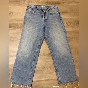 Zara Light Blue Straight Jeans